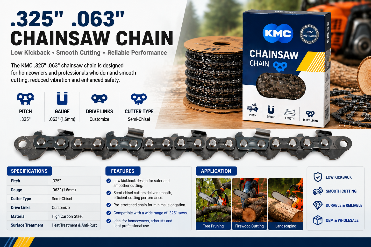 KMC chainsaw chain product image