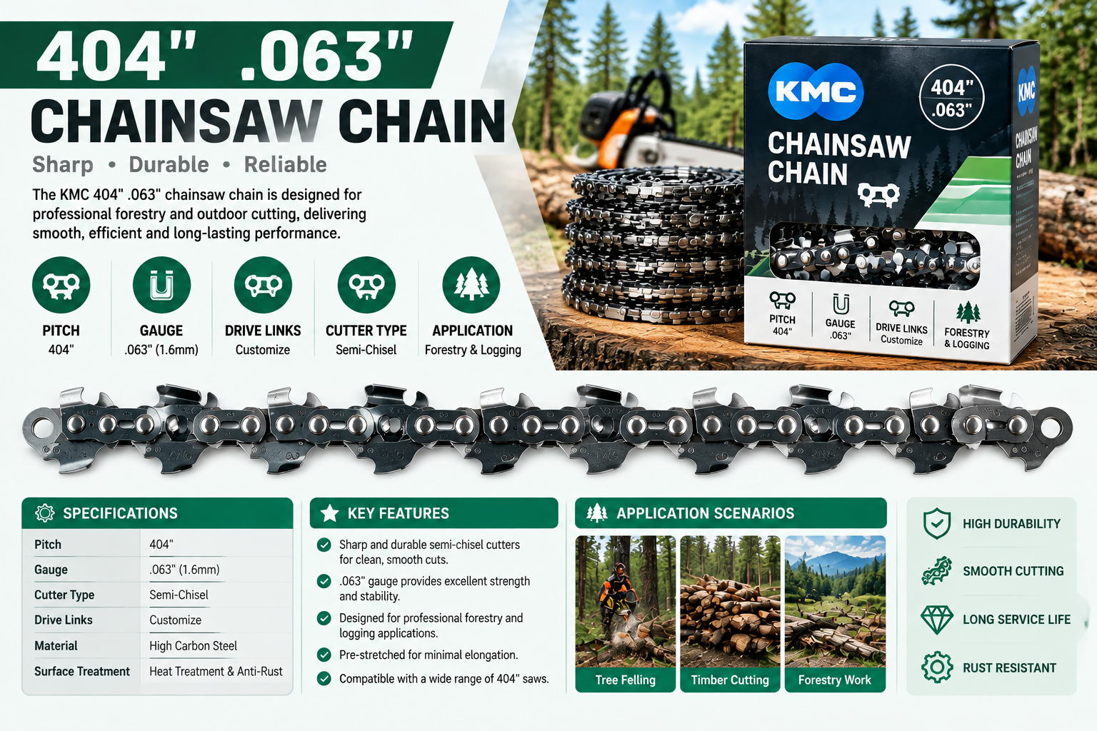 KMC chainsaw chain product image